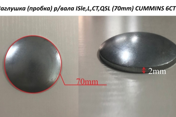 Заглушка (пробка) р/вала ISle,L,CT,QSL (70mm) CUMMINS 6СТ 3901969 C5470854