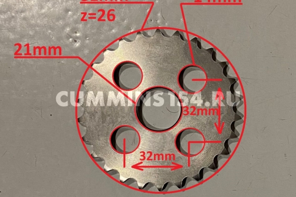 Звездочка распредвала ведомая ГАЗель Cummins ISF 2.8 5470966 5255270/5664697