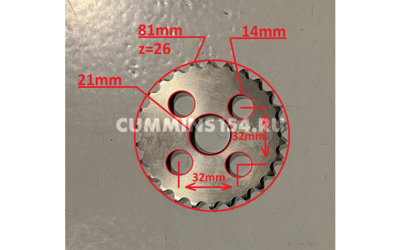 Звездочка распредвала ведомая ГАЗель Cummins ISF 2.8 5470966 5255270/5664697