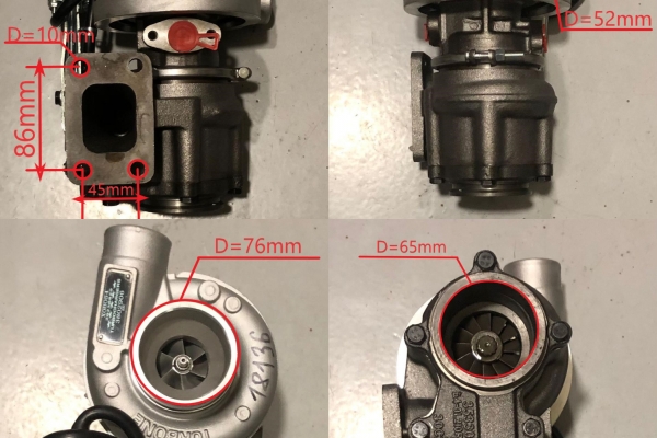 Турбокомпрессор 4BT/4B3.9 HX30W CUMMINS 18136 3802906/3592121/3592122