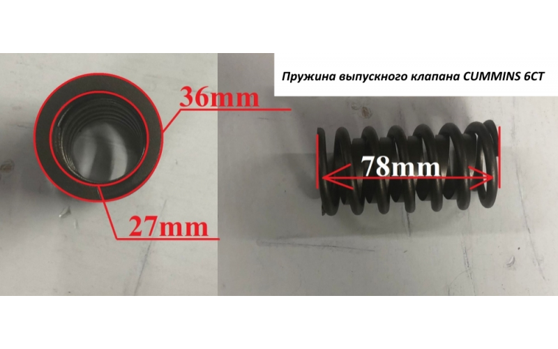 Пружина выпускного клапана CUMMINS 6СТ 3916588/3908055/3908053 C5408171