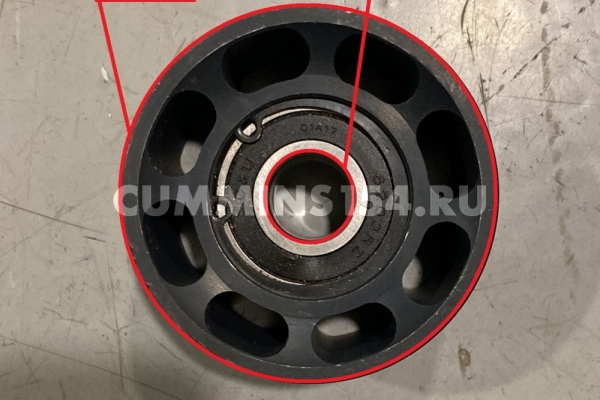 Ролик обводной Cummins 6ISBe-245  (металл., глад.)	C5471058	3978324/ 3933395 /4936438