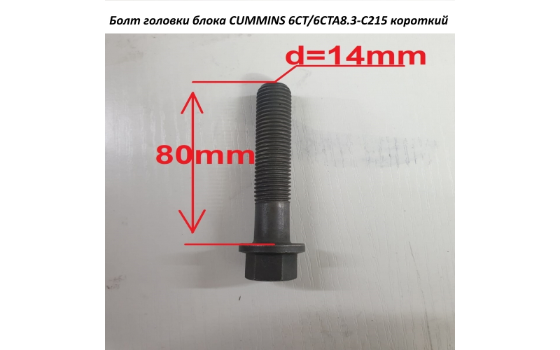 Болт головки блока CUMMINS 6CT/6CTA8.3-C215 короткий C5416337 C3917729