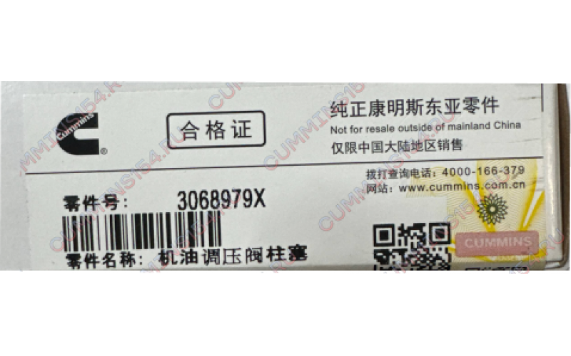 Плунжер давления масла Cummins QSM, ISM, M11 3068979X