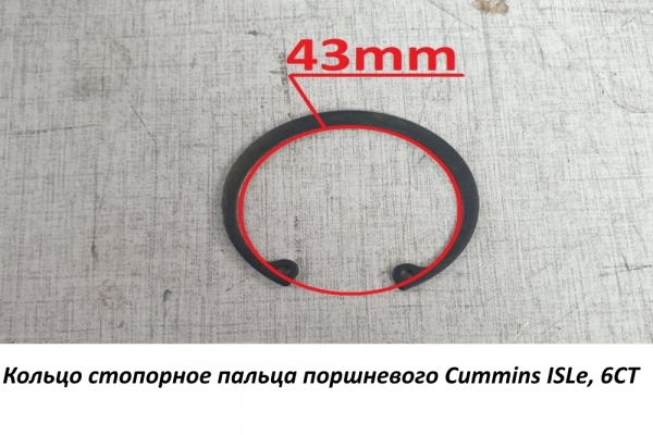 Кольцо стопорное пальца поршневого Cummins ISLe, 6CT C5416657 3920692